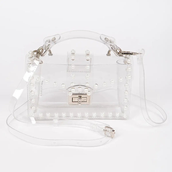 Single Handle Clutch W/Faux Pearl