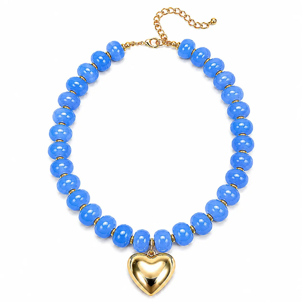 Clementine Heart Statement Necklace