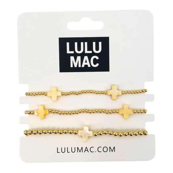 LuluMac Cross Bracelet Set