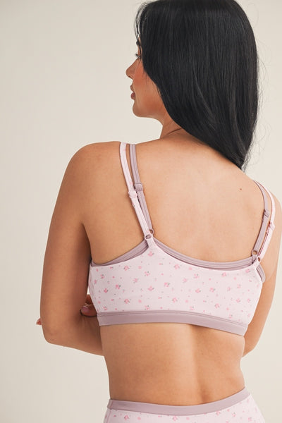 Ditsy Print Double Layered Sports Bra