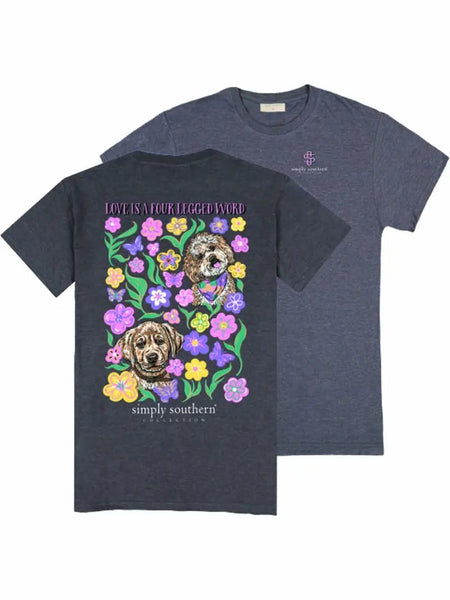 Simply Southern Kids Floral Dog Tee