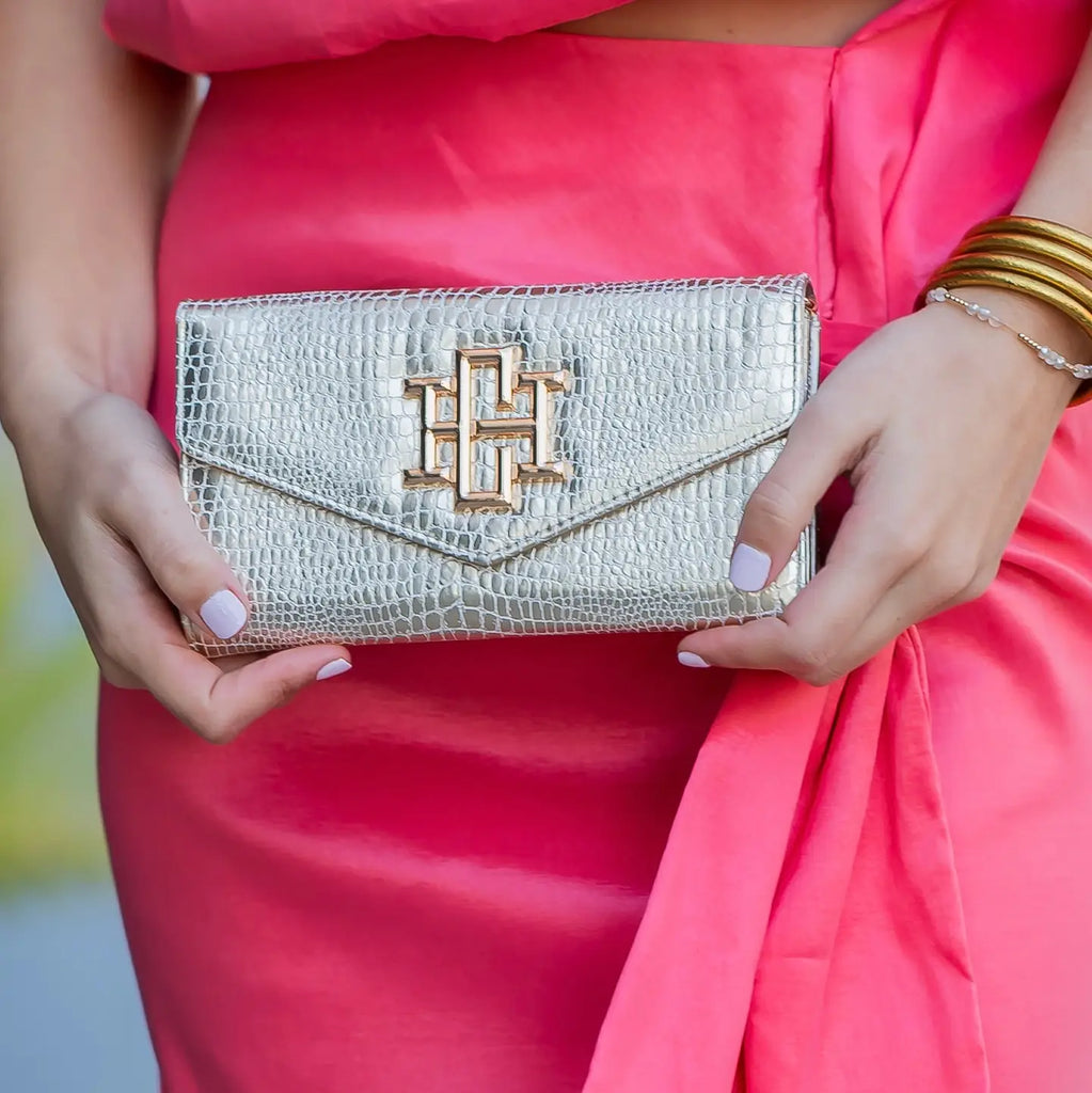 Carlington Clutch/Crossbody Gold Ecru