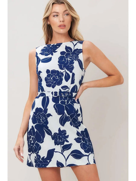 Printed Sleeveless Woven Mini Dress