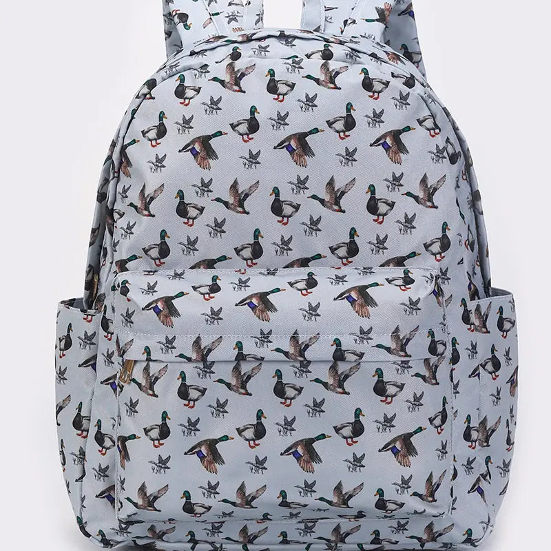 Boys Duck Printed Canvas Backpack
