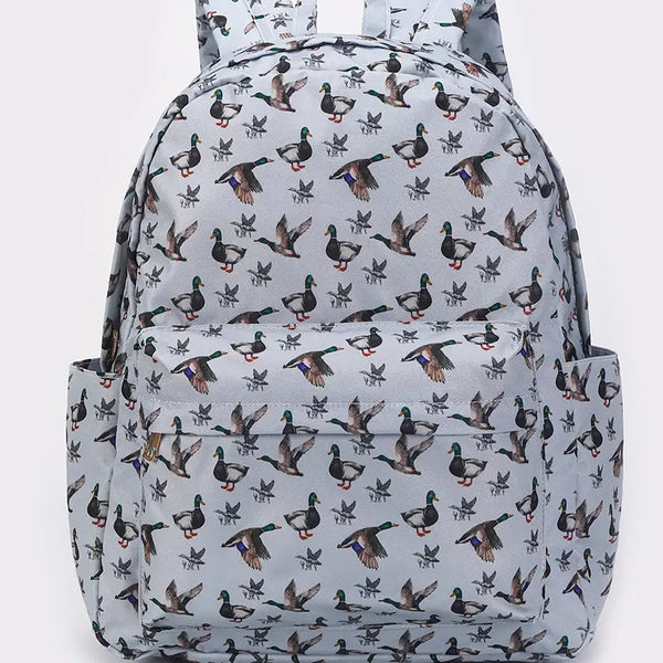Boys Duck Printed Canvas Backpack