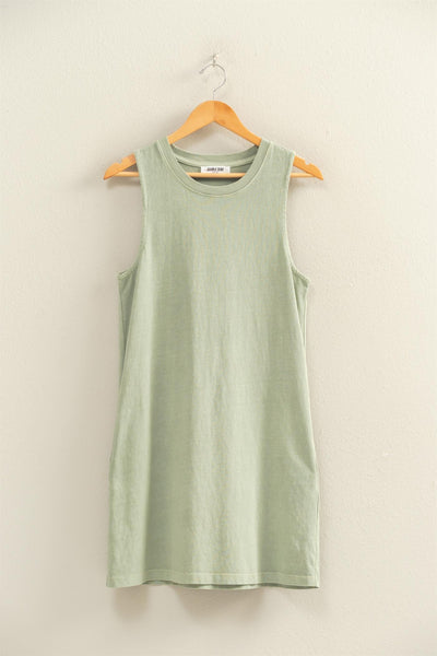 Round Neck Sleeveless Mini Dress
