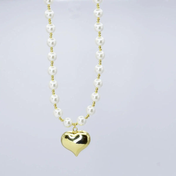 Chunky Puffy Heart Necklace