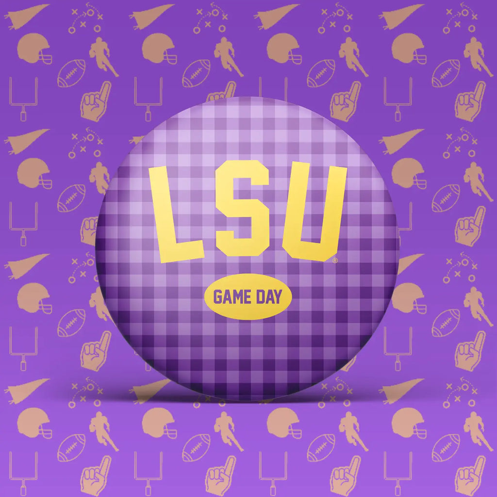 LSU Game Day Gingham Pin