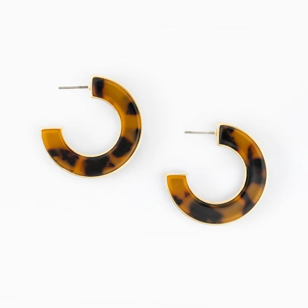 Michelle McDowell Junie Tortoise Hoop Earrings