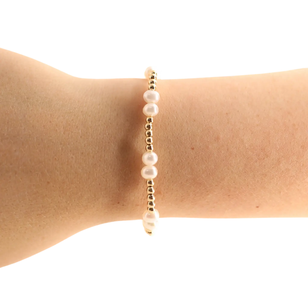 Coastal Pearl Bracelet in Gold-6.75in.
