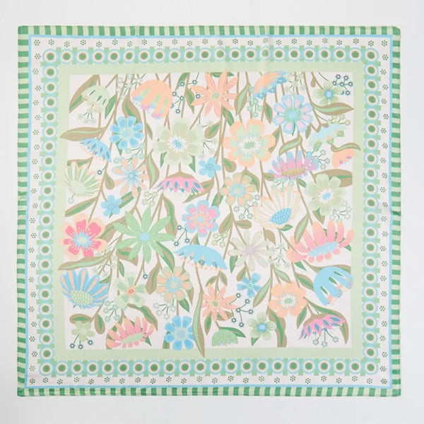 Assorted Flower Print Square Bandana Scarf