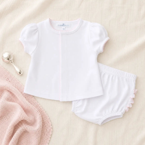 Solid Ruffle Diaper Cover Set