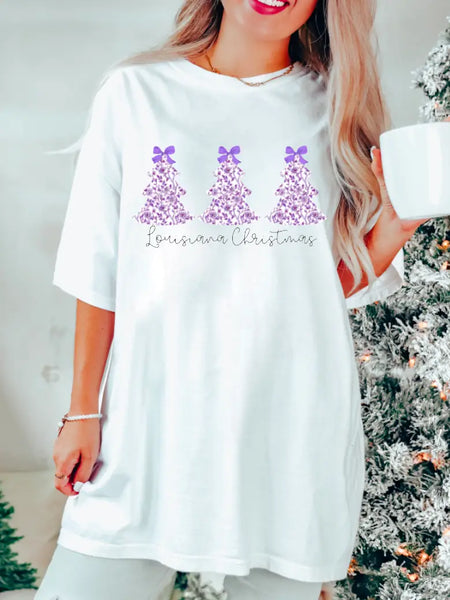 Chinoiserie Louisiana Christmas Trees Tee