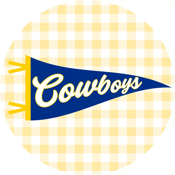 Cowboys Pennant Game Day Button