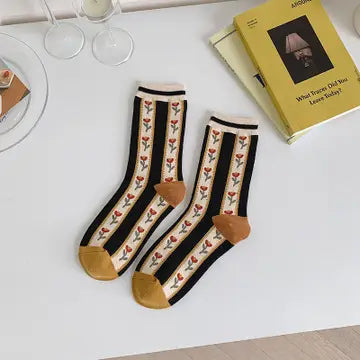 Vintage Flowers Breathable Socks