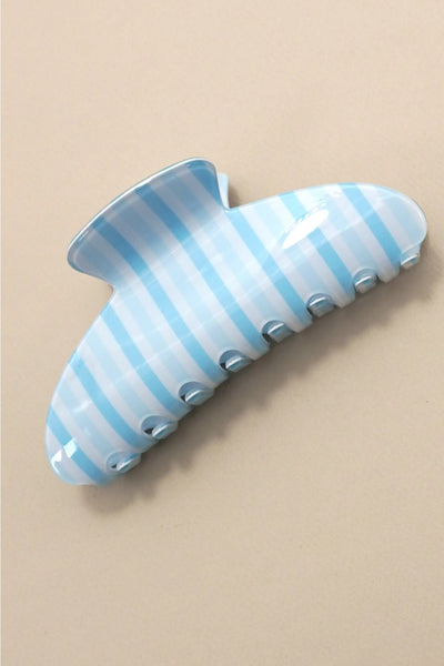 Jumbo Stripe Plaid Hair Claw Clips
