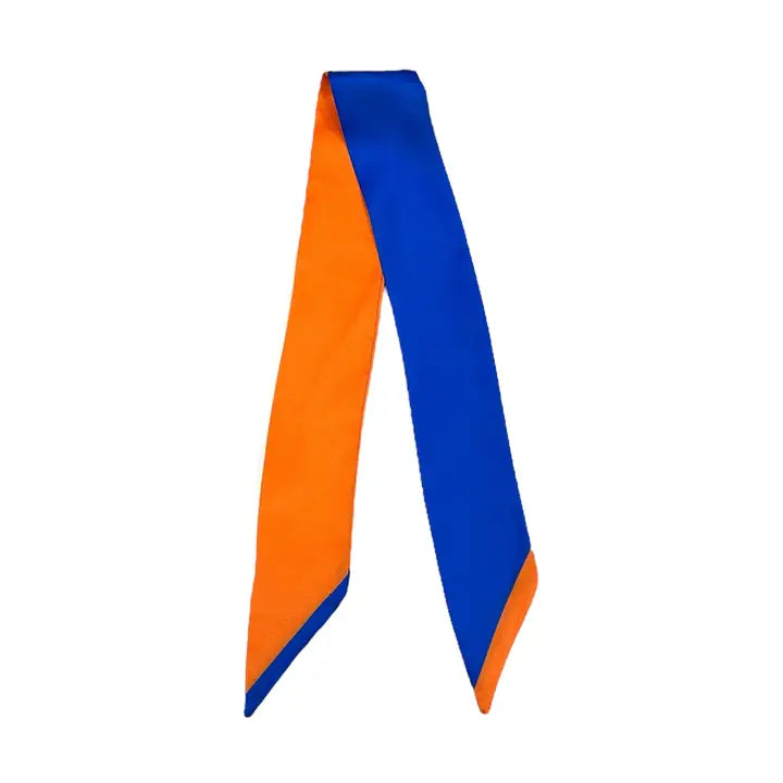 Twilly Scarf- Royal Blue/Orange