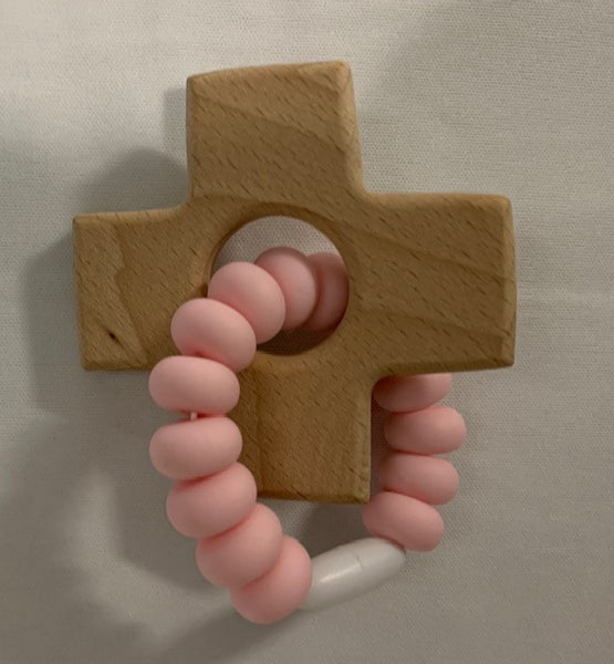 Wood Cross Baby Teether