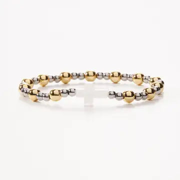 Holy Water Two-Tone Cross Bracelet