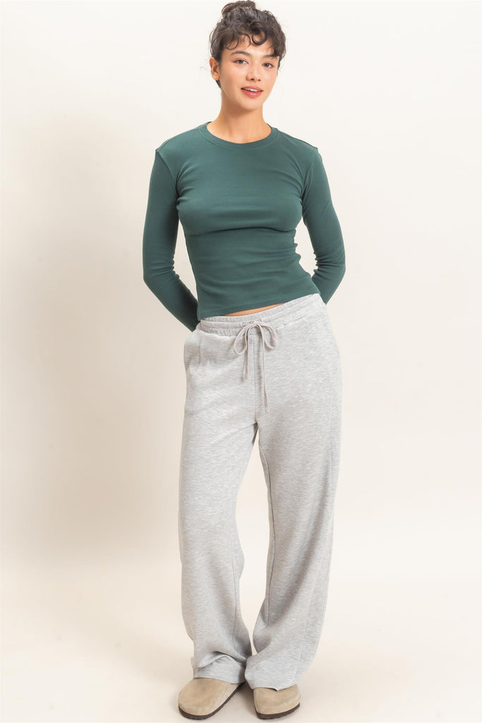 Crew Neck Long Sleeve Top