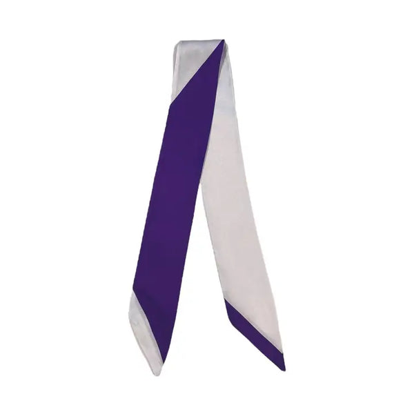 Twilly Scarf- Purple/White