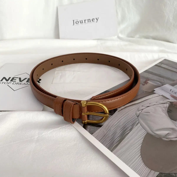 Retro Simple Decorative Thin Belt