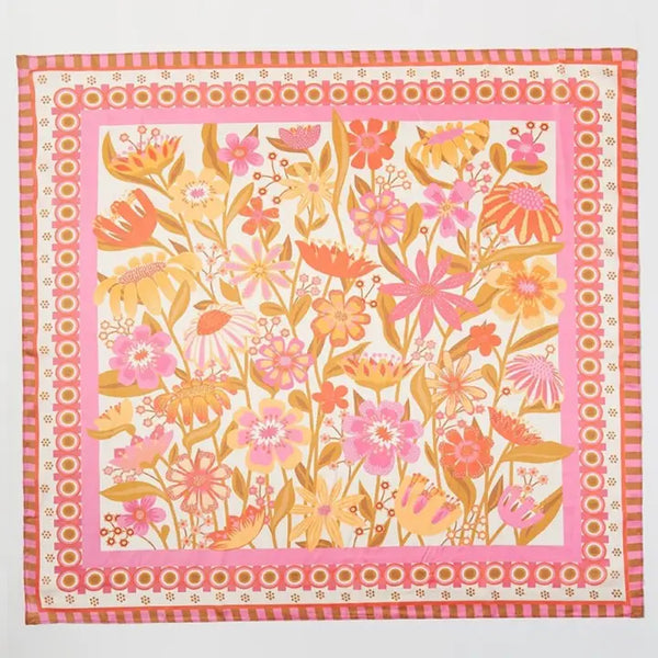 Assorted Flower Print Square Bandana Scarf
