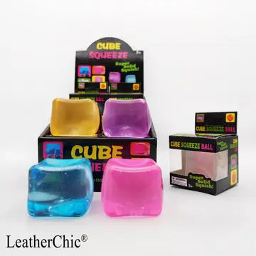 Crystal Clear Solid Squishy Toy Cube