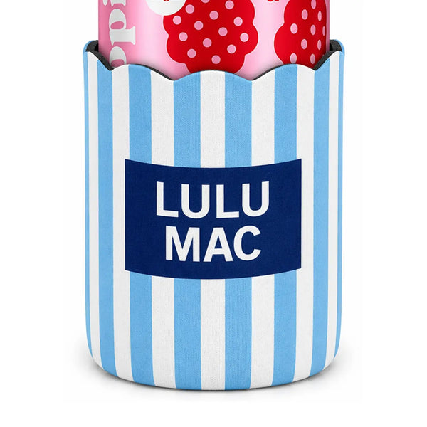 Lulu Mac Light Blue/Navy Stripe Koozie
