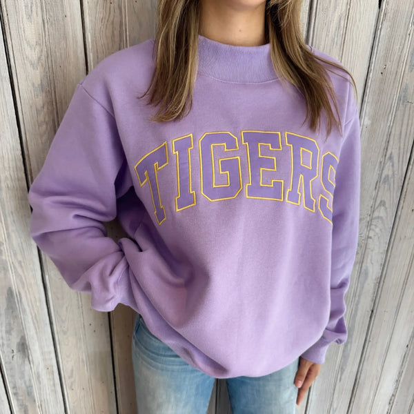 Lsu Tigers Varsity Mock Neck Sweatshirt