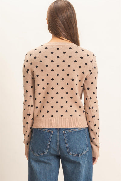Polka Dot Long Sleeve Cardigan