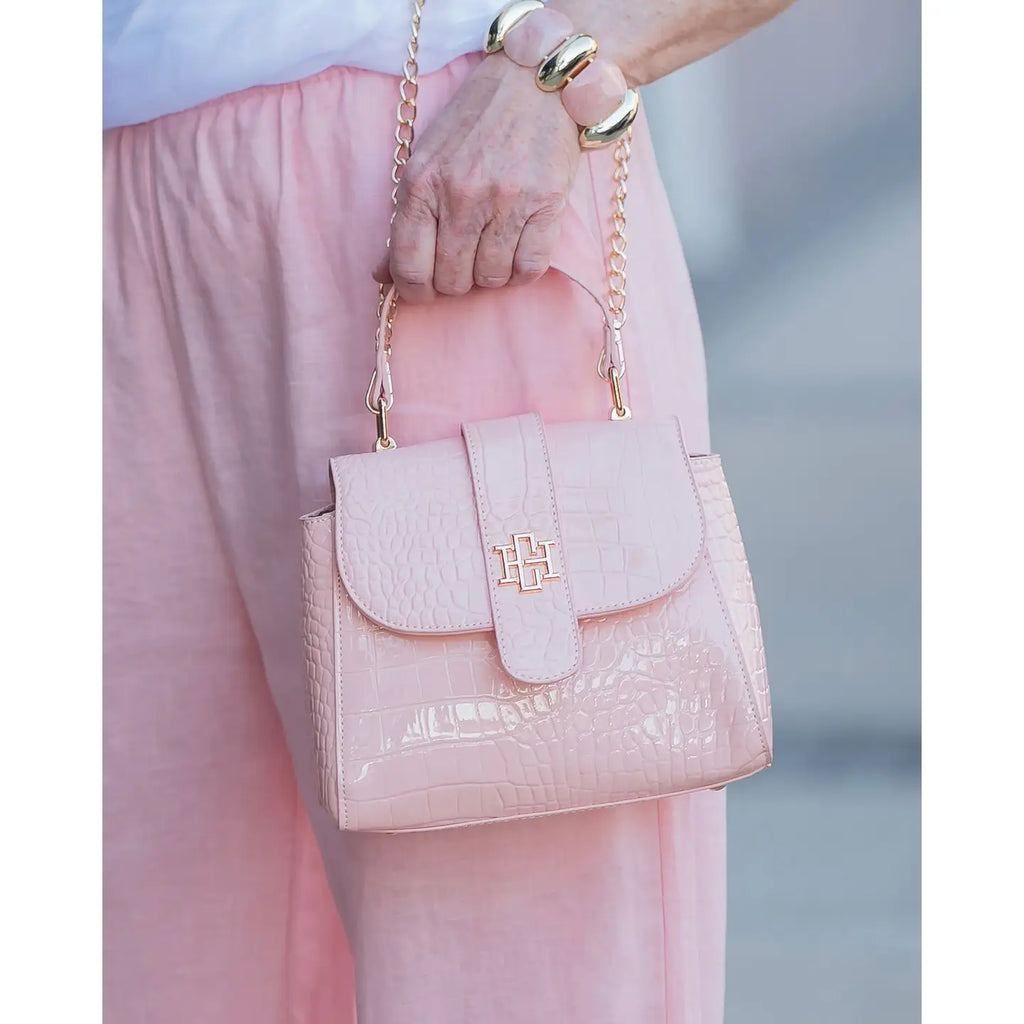Tucker Handbag Blush Patent Ecru