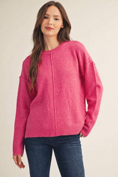 Drop Shoulder Comfy Sweater Top