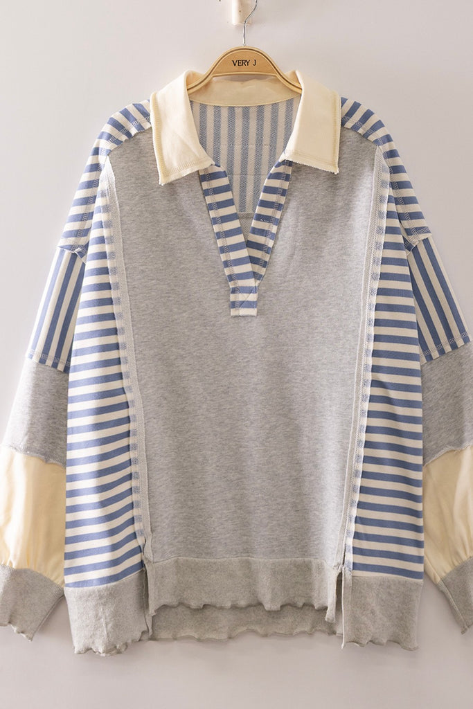 Vintage Stripe Rugby Sweatshirt