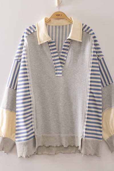 Vintage Stripe Rugby Sweatshirt