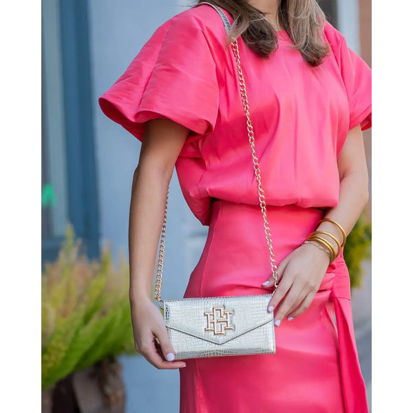 Carlington Clutch/Crossbody Gold Ecru