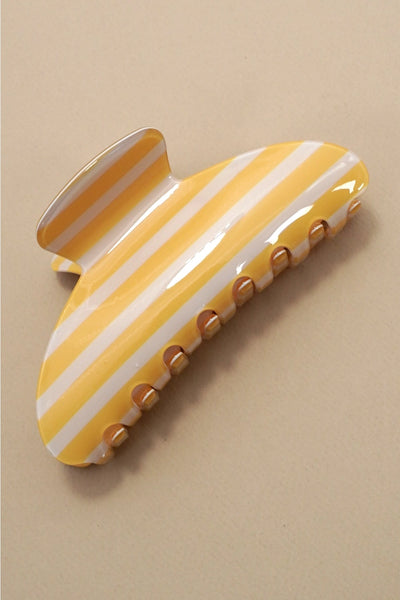 Jumbo Stripe Plaid Hair Claw Clips
