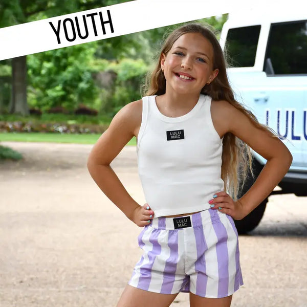 LuluMac Youth Darby Striped Shorts