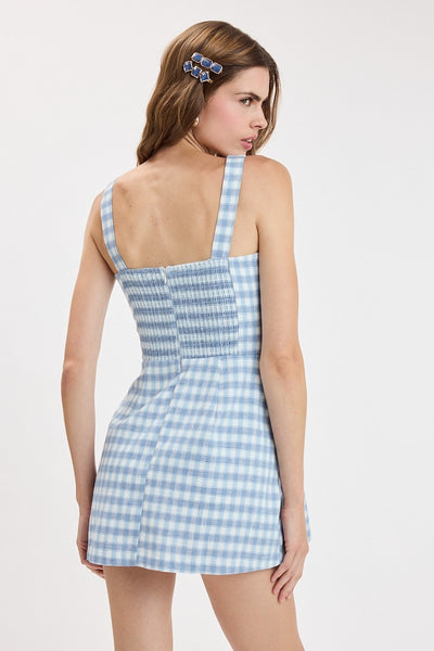 Checkered Pocket Mini Dress