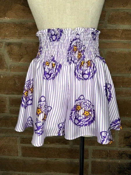 Wide Smocked Waist Swing Short
