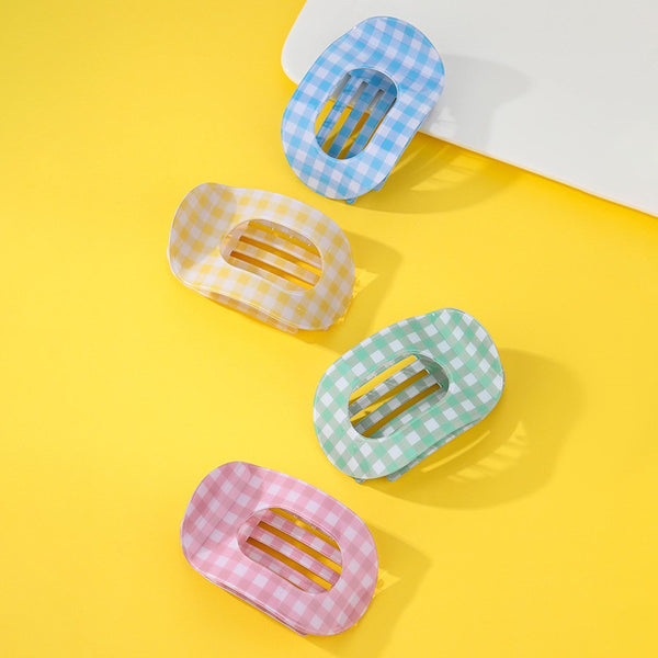 Jumbo Lay Flat Oval Hair Claw Clips