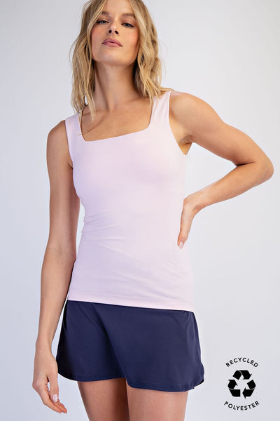 Square Neckline Sleeveless Tank Top