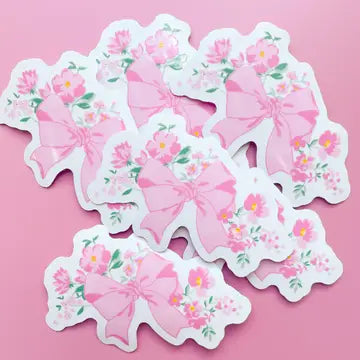 Coquette Floral Bow Sticker