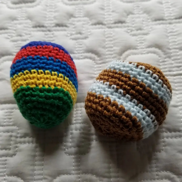 Multicolored Hand Crochet Sack Ball Kick Toy