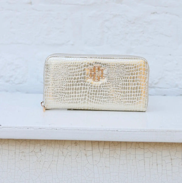 Penelope Wallet Gold Ecru