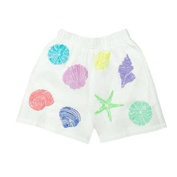 Seashell Sequin Crop Top & Shorts Set