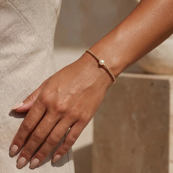 Audrey Pearl Beaded Bracelet-6.5"