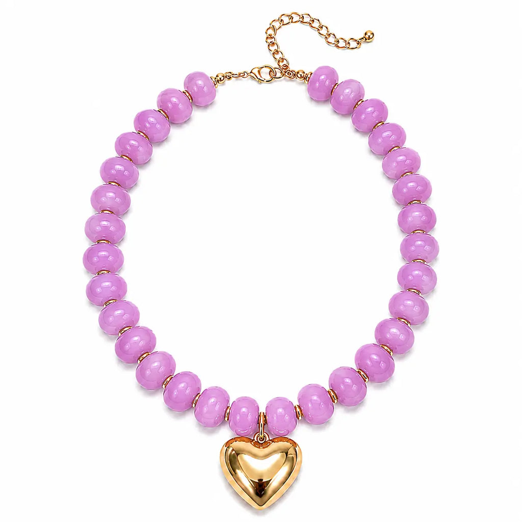 Clementine Heart Statement Necklace