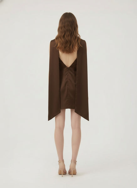 Scarf Draped Mini Dress