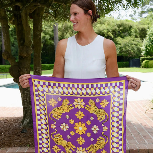 Hollis Scarf Medium Purple Gold